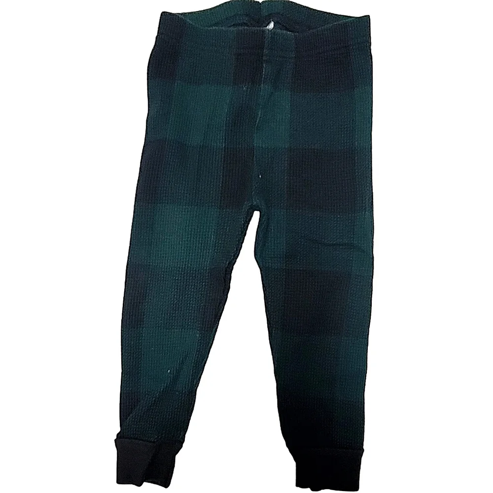 The Children's Place Green & Black Plaid Christmas Cotton Pjs size 12-18 mos - Picture 7 of 10